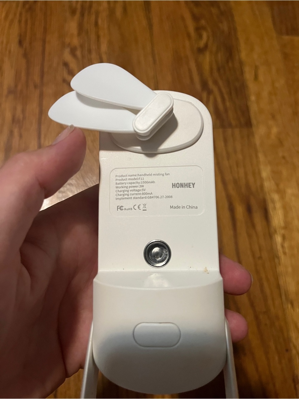 Portable Humidifier x Mini Fan - White - Picture 5 of 6